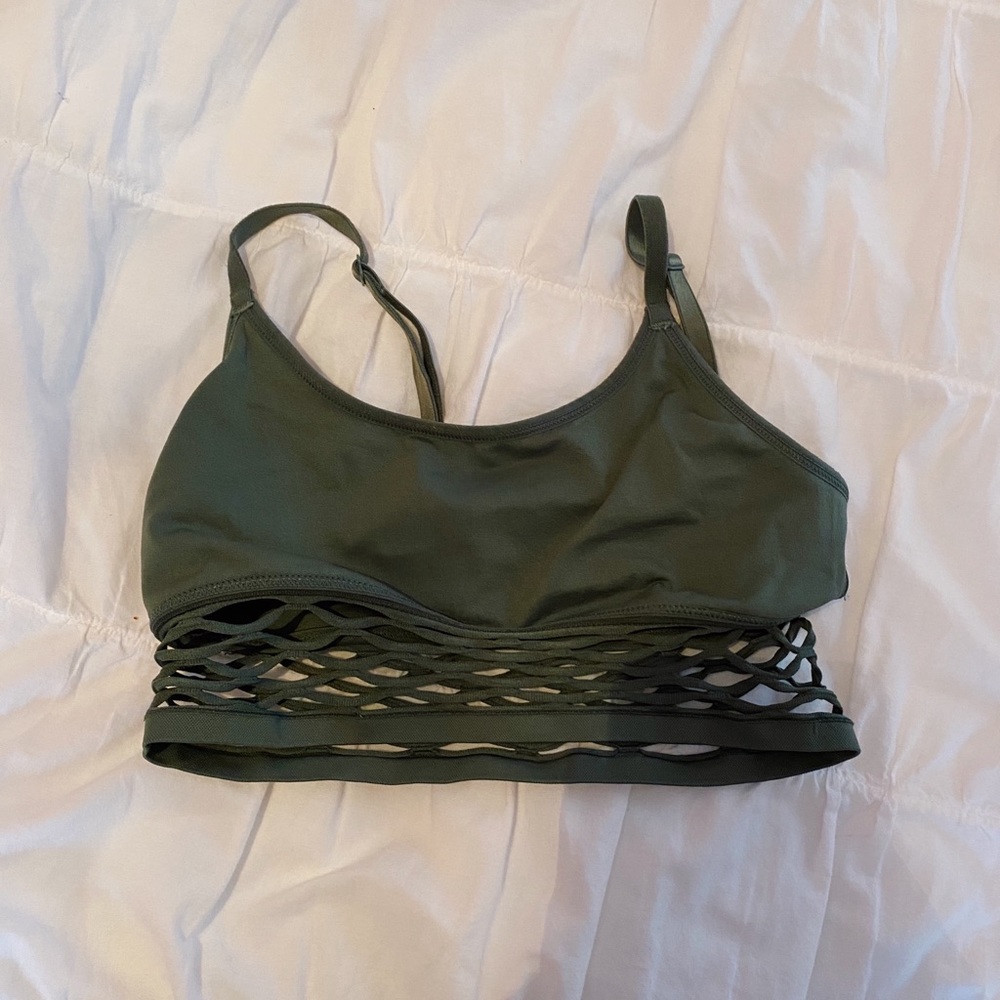 green mesh bottom bra